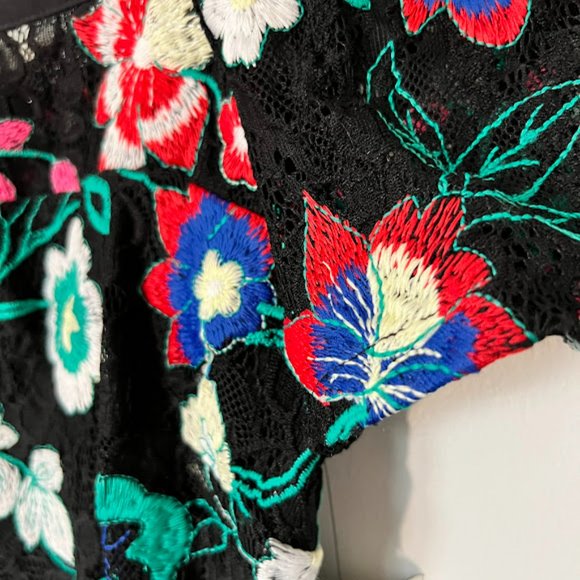 Embroidered Lace Cold-Shoulder Dress #18 - Picture 6 of 10